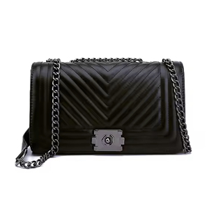 Sac à bandoulière en PU pour femme MiFaktor avec chaîne métallique, sangle réglable, grande capacité, style vintage, taille M - Product Image 1