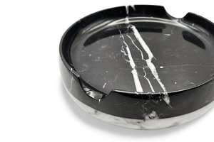 Cenicero de estilo americano sin humo de aleación de aluminio y nogal negro redondo de primera calidad, artesanía artesanal para uso doméstico en restaurantes y hoteles - Product Image 3