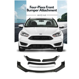 สปอยเลอร์ติดขอบด้านหน้าอเนกประสงค์4ชิ้นชุดต่อกันชนหน้าเปียโนสีดำ - Product Image 1