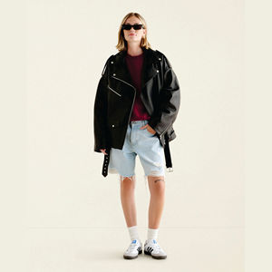 100% Genuine Leather Oversized Fit Moto Jacket Lamba Fully <b>Lined</b> with Lightweight High Performance Quilting - Product Image 2