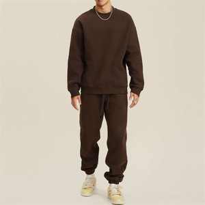 Ensemble de tenues chaudes Ensembles de vêtements d'automne et d'hiver pour hommes Col montant Sweat-shirt à fermeture éclair Pantalon Survêtements chauds Chemises de survêtement pour hommes - Product Image 1