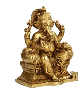 รูปปั้นโบราณพระพิฆเนศที่สมบูรณ์แบบสำหรับการตกแต่งบ้านการรักษาทางจิตวิญญาณและความเจริญรุ่งเรือง - Product Image 1