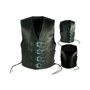 Nouveau gilet de motard en cuir véritable pour hommes sur mesure gilet en cuir de moto de qualité supérieure 2025 - Product Image 5