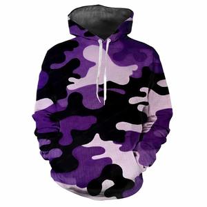 Sudadera con capucha de algodón personalizada unisex de peso pesado con cremallera sudadera de diseño de camuflaje sólido para hombre ropa de invierno con logotipo personalizable - Product Image 6