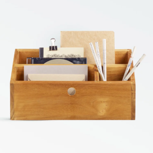 Vietnam Factory Wholesale Natural Wood <b>Desk</b> Organizer Nice Price Workspace Storage for Office Tableware - Product Image 4