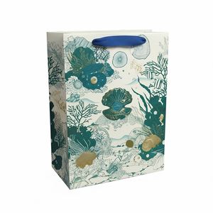 Sac de shopping en papier de luxe écologique et recyclable, personnalisé avec un logo pour les emballages de cadeaux et de marques haut de gamme - Product Image 1