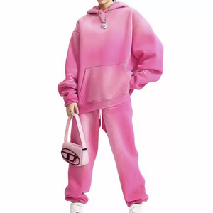 Vêtements de sport de détresse unisexe vintage de haute qualité personnalisés Survêtement à capuche pour hommes Ensemble de sweat à capuche surdimensionné délavé à l'acide pour l'hiver - Product Image 6