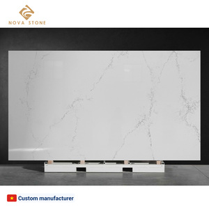 NV873 Cringe-Worthy Ingeniería residencial sostenible Villa Carrara Losa de piedra de cuarzo diseñada para la parte superior del Gabinete de cocina - Product Image 1