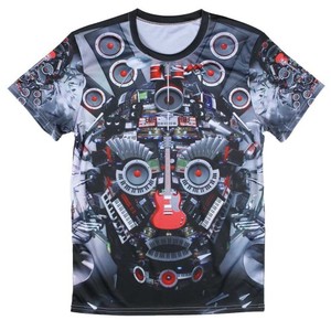 Camiseta Casual de Manga Corta con Cuello Redondo para Hombre, Estilo Urbano, 100% Algodón Orgánico de Alta Calidad, Secado Rápido, 200g, Estampado - Product Image 2