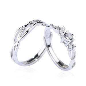 Jeulia Romantic Three Stone Hollow Twist <b>Ring</b> <b>Adjustable</b> Sterling Silver - Product Image 2