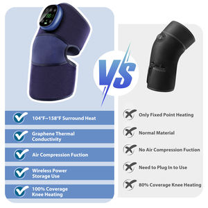 Cinturón de masaje articular de vibración calentada multifuncional Masajeador relajante de rodilla con compresa caliente inteligente - Product Image 6