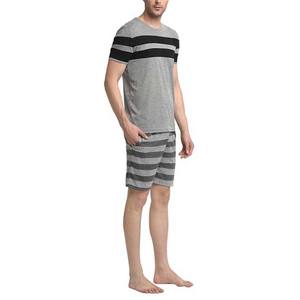 Buena calidad OEM diseño personalizado a rayas ropa de hombre de talla grande conjuntos de hombre 100% algodón poliéster verano hombres conjuntos gemelos para la venta - Product Image 3