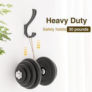 Hanging Coat <b>Hooks</b> <b>Wall</b> Mount <b>for</b> Hanging Heavy Duty Large Coat Hanger With Metal <b>for</b> Bags Caps Purse Jacket <b>Key</b> - Product Image 3