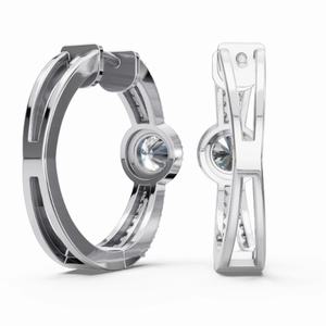 Boucles d'oreilles en diamant en forme de cercle Arsinoe Radiance 9 KT 14 KT 18 KT Or Coupe ronde Bijoux cultivés en laboratoire Vente en gros OEM B2B Fournisseur d'exportation - Product Image 3