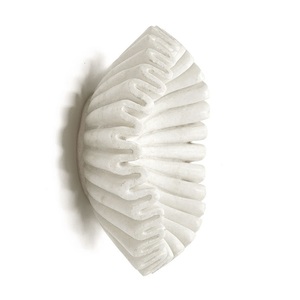 Vajilla de diseño de lujo, cuenco ondulado de mármol blanco para servir comida, cuenco de baratija para decoración del hogar del fabricante indio - Product Image 6