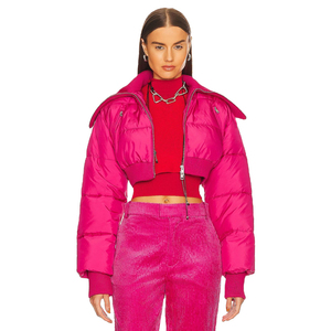 Veste matelassée surdimensionnée unie personnalisée pour homme, col montant, imperméable, respirante, en coton, vente en gros pour l'hiver - Product Image 1