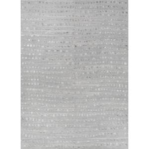 Alfombra Rectangular Hula Azul de Lana y Seda de Bambú Anudada a Mano Siwb-08, Alfombra para Pasillo y Sala de Estar con Patrón Abstracto de Patchwork para Uso Doméstico - Product Image 1