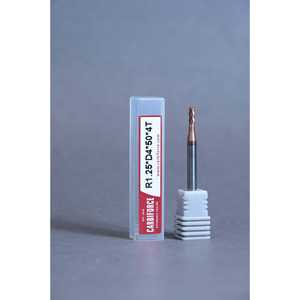 CARBIFORCE 2,5*50 4-Flauta Ball Nose End Mill TiSiN Recubrimiento 55HRC 65HRC 4mm Diámetro del vástago ODM Square 55HRC 65HRC 4mm ODM Square - Product Image 1