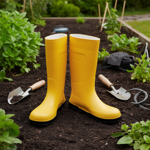 ทำงานมันรองเท้านิรภัยขนาด42สีเหลือง S5 EN ISO 20345:2022 S5มาตรฐาน SR Fo LG PVC สำหรับทำสวนอุปกรณ์ป้องกัน - Product Image 3