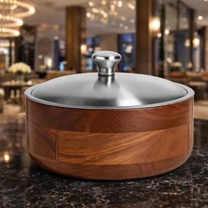 Marmite en bois d'acacia de style américain, écologique, très vendue, diamètre 24 cm, lavage à la main uniquement - Product Image 1