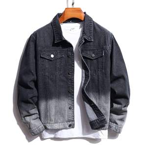 Chaqueta Vaquera Casual de Hombre, Estilo Hip Hop, Nueva Tendencia de Primavera y Otoño, Resistente al Viento, Cuello Alto, Manga Larga, Cuero con Textura Rugosa - Product Image 2