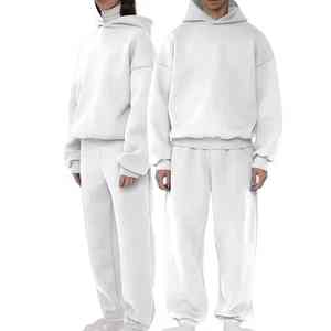 Conjunto Deportivo Personalizado de 2 Piezas, Sudadera Holgada y Pantalones de Algodón Orgánico, Trajes Deportivos Holgados para Hombre - Product Image 3