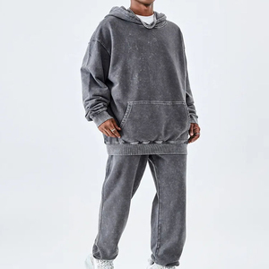 Sudaderas con capucha para hombre, jersey de lana informal liso, Sudadera con capucha de manga larga al por mayor, ropa de abrigo de moda para Otoño e Invierno - Product Image 6