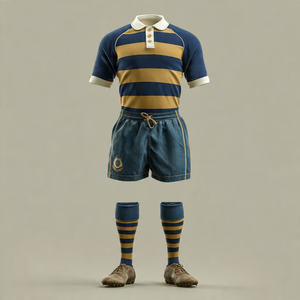 Uniforme de Rugby Personalizado para Equipos Deportivos, Uniformes de Entrenamiento de Rugby, Conjuntos de Camiseta y Pantalones Cortos de Fútbol 100% Poliéster - Product Image 1