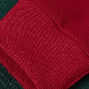 Europe et les états-unis hommes manteau manteau à capuche Patchwork contraste de couleur taille personnalisée haute qualité tricoté coton - Product Image 4