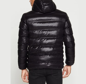 Veste matelassée d'extérieur en polyester personnalisée unisexe pour hommes, hiver, fermeture à glissière imperméable, col en fourrure de mouton, respirant et décontracté - Product Image 5