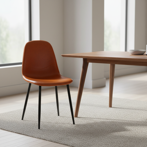 Muebles de Comedor, Silla Lateral Ergonómica y Elegante, Muebles de Apartamento, Patas de Metal, Sillas para Comedor - Product Image 1