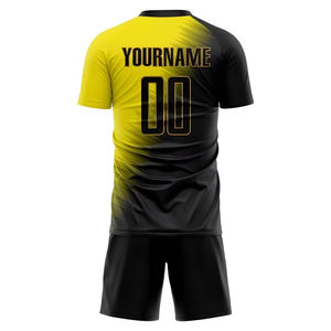 Maillot de football unisexe adulte respirant 100% polyester 180g à séchage rapide, col rond, personnalisable par sublimation avec nom d'équipe, logo personnalisé - Product Image 4