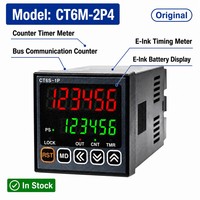 Compteur de communication de bus CT6M-2P4 avec affichage E-Ink, alimenté par batterie, pour l'enregistrement industriel des heures de comptage
