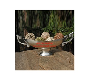 Bol à fruits en métal multifonctionnel, plaqué argent, décoration de Table de Restaurant, bol à fruits pour décoration avec poignées - Product Image 3