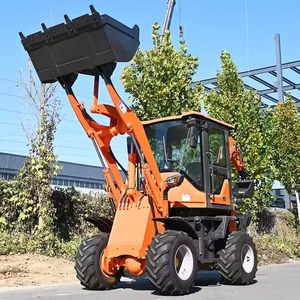 Mini-chargeuse sur pneus 2500 kg, chargeuse compacte, excavatrice compacte, moteur Kubota pour travaux agricoles et de construction - Product Image 5
