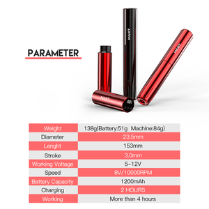 Mast Y22 không dây ROTARY Tattoo Machine bút thép điện Tattoo Gun cho nghệ thuật cơ thể và trang điểm vĩnh viễn - Product Image 4