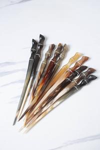 Polished Finish Buffalo Horn <b>Hair</b> <b>Pins</b> for Women's Ox Horn <b>Hair</b> Styling Stick Natural Accessory - Product Image 1