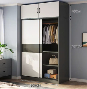 ตู้เสื้อผ้าไม้ประตูบานเลื่อนตู้ไม้อุตสาหกรรมแบบ MDF - Product Image 1