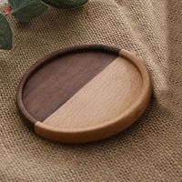 Juego de posavasos de madera natural con artesanía artesanal de alta calidad, lo mejor para la protección de la mesa de comedor y la decoración elegante