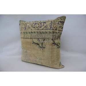 <b>Beige</b> Kantha Patchwork Wool Pillow 32x32 Inch Luxury Vintage Fluffy Decorative Cushion Rustic Woven 18x18 Inch Premium <b>Throw</b> - Product Image 2