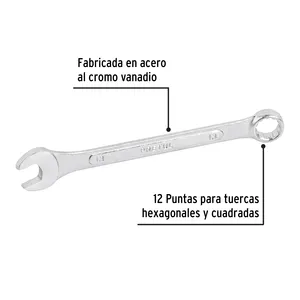 Set di chiavi combinate in acciaio con finitura cromata da 12 pezzi 13 mm X 170 mm di lunghezza per riparazioni industriali con supporto OEM - Product Image 2