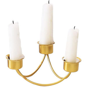 Portavelas de Metal moderno con forma personalizada, candelabro de Metal dorado de gran calidad, candelabro, suministros de Hotel más vendidos - Product Image 2
