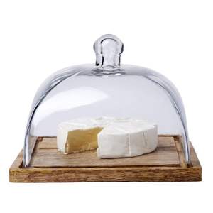 Small <b>Glass</b> and Wooden Cheese <b>Dome</b> Cone Table Top Hotel Used Home Decor <b>Cake</b> Stand Top Selling - Product Image 4