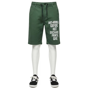 Pantalones Cortos Oxford Antiarrugas con Estampado por Descarga, Poliéster Duradero, Transpirable, Ropa Deportiva Informal, Pantalones Cortos de Verano para Actividades al Aire Libre - Product Image 1