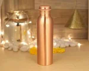 Standard Quality Copper <b>Water</b> <b>Bottle</b> Plain Matt Finish Copper <b>Water</b> <b>Bottles</b> 100% Pure Copper 1000 Ml Drinkware <b>Bottle</b> - Product Image 1