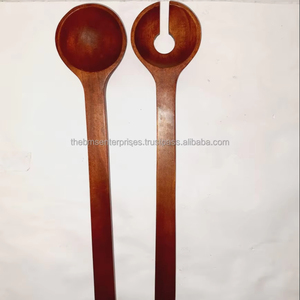 Ensemble de serveurs à salade en bois d'acacia extra large écologique de qualité supérieure outils de service d'aliments de cuisine commerciale pour un usage domestique - Product Image 2