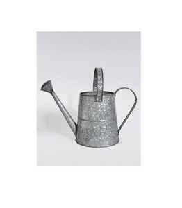 Vintage farmhouse steel watering pot can with rustic tones ideal for floral <b>shop</b> displays or home garden decor - Product Image 3