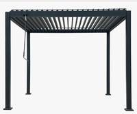 Pavillon extérieur moderne avec structure en acier thermolaqué blanc et auvent à lames orientables résistant aux intempéries pour un confort quotidien en extérieur – Qualité supérieure