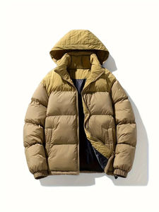 Veste d'hiver personnalisée chaude à bulles pour hommes grande taille nouveau design veste en duvet rembourrée en toile vente en gros - Product Image 4