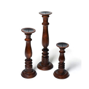 Candelabro de Madera Hecho a Mano de Alta Calidad Personalizado Más Vendido, Forma Redonda Ecológica, para Uso en el Hogar y Hoteles en Navidad - Product Image 1